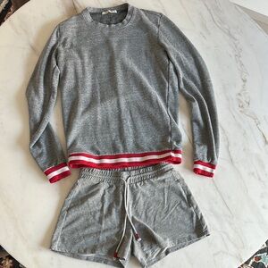 Marine Layer Gray Lounge Set with Red Accents